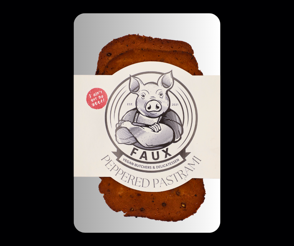 100g Peppered Plant Based Pastrami Slices (Wholesale with Sleeve)